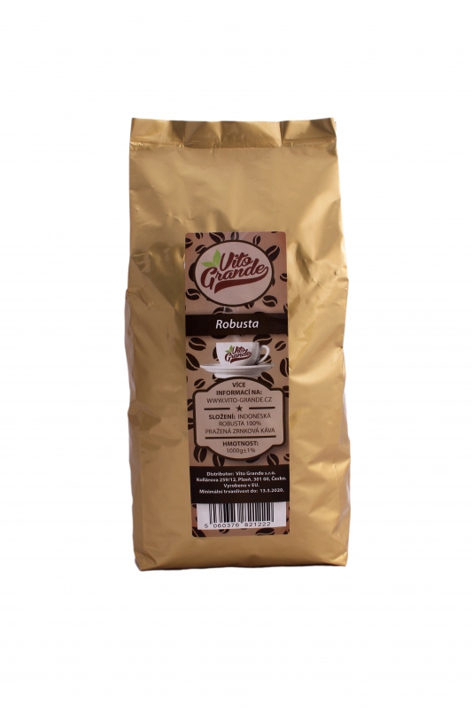 Zrnková káva - Vito Grande 100% Robusta káva zrnková 1000 g