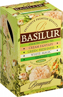 Čaj - BASILUR Assorted Green Bouquet přebal 4 x 5 x 1,5 g