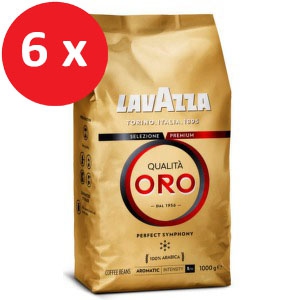 Zrnková káva - Lavazza Qualitá Oro káva zrnková 6 x 1000 g