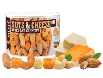 Oříšky + Ovoce - Mix pražených ořechů a křupavých sýrů 120 g