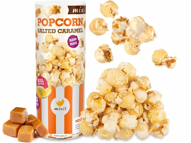 Oříšky + Ovoce - Mixit popcorn - Slaný karamel 250 g